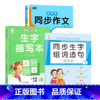 [上册3本]同步生字组词造句+生字描写本+同步作文 小学二年级 [正版]二年级上册下册同步生字组词造句阅读本语文基础知识