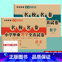 2本装]语文+数学 小学通用 [正版]名校联盟2023小学毕业升学全真试卷 语文数学五六年级小升初总复习名校真题卷