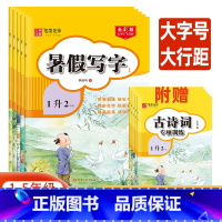 暑假写字]1升2年级 语文 人教版 小学通用 [正版]2023新版 暑假写字1升2升3升4升5升6年级 小学生语文练字帖