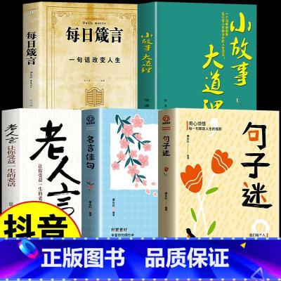 [全5册]句子+名言+箴言+老话+道理 [正版]抖音同款 句子迷名言佳句 句子迷珍藏全集一句顶一万句名言佳句辞典好词好句