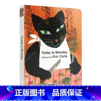 [正版]今天是星期一 英文原版 Today Is Monday board book 艾瑞卡尔爷爷 英语启蒙儿歌 纸板