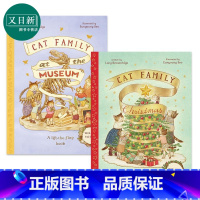 [正版]猫猫家族系列绘本2册套装 Cat Family 节庆假期 Christmas 博物馆游记 Museum 英文原