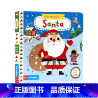 [正版]英文原版 My Magical Santa 儿童启蒙认知 机关抽拉滑动活动纸板书 圣诞节 圣诞老人