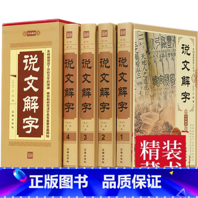 [正版]精装说文解字 全4册 语言文字图解说文解字注部首通论许慎说文解字详解部首段玉裁注咬文嚼字中华藏书文字汉字研究工