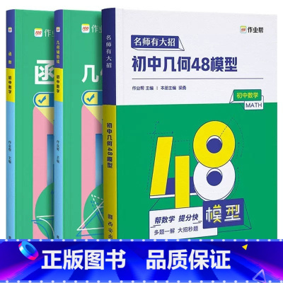 [◆3本套装◆]几何48模型+几何辅助线+函数 初中通用 [正版]2024初中几何48模型数学题解中考辅助线函数中考热搜