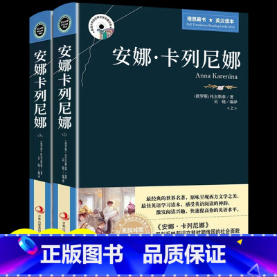 [英汉对照]安娜卡列尼娜上下 [正版]简爱原著中英文双语版原版无删减完整版中文英汉对照互译的书籍全译本适合初中高中生大学