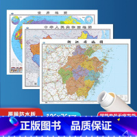 [正版]共3张2022浙江省地图中国地图世界地图 新版106*76cm覆膜防水行政区划交通线路挂画贴图办公学习通用