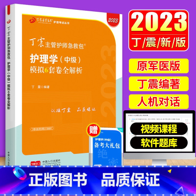 [正版] 2023新版丁震护理学(中级)模拟6套卷全解析 原军医版主管护师 全国护理学中级资格考试用书 护理学中级