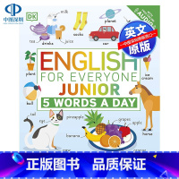 [正版]英文原版 DK儿童百科 少儿初级英语:每日5词 English for EveryoneJunior: 5 W