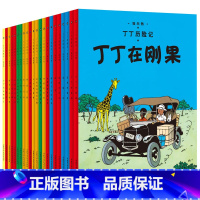 丁丁历险记大开本全套22册 [正版]彩图16开大开本 丁丁历险记漫画全套22册 埃尔热 丁丁在刚果 月球探险6-9-10