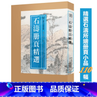 [正版]8开单片盒装石涛册页精选 精選石濤所繪册頁小品全110幅石涛山水画集画册高清临摹范本花卉人物画 国画大师作品集