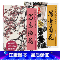 [正版]中国画初学教程全2册写意菊花/梅花 花卉画临摹技法技巧视频解析初学者花卉绘画基础教程国画学生成人培训班国画入门