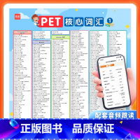 [PET核心词汇]挂图 小学通用 [正版]剑桥英语等级考试PET核心词汇表天天练小学高效记单词高频基础单词大全挂图墙贴纸