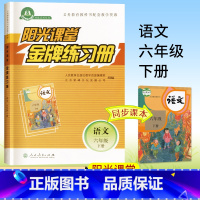 [正版]2023春阳光课堂金牌练习册语文六年级下册小学语文阳光课堂金牌练习册六年级下册语文 人教版 阳光课堂六年级下册