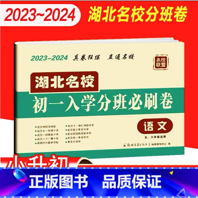 [正版]2023小升初语文真题卷湖北名校小升初真题小学六年级毕业考试初一入学分班必刷卷详解武汉冲刺名校小升初试卷押题卷