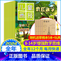 C[2023年10月-2024年9月]全年订阅送5个笔记本+玩具 [正版]全年半年订阅儿童画报疯狂数学杂志2023年7月