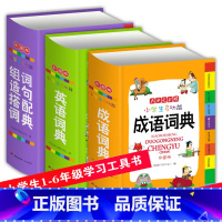 [正版]成语词典 中小学生字典 英语词典 组词造句搭配词典3册 彩图版大全 1-6年级工具书现代汉语多功能常用实用字典