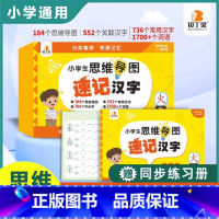 思维导图速记汉字手卡 小学通用 [正版]贝丁兔小学生思维导图速记汉字手卡生字预习卡儿童认字卡片识字大全一年级二年级上册小