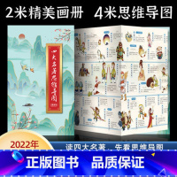 四大名著思维导图(漫画版) [正版]2023年新版四大名著思维导图画册漫画版 原著画册人物关系图 初中小学生青少年版 水