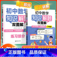 数学知识解题双图解 七年级/初中一年级 [正版]2023新版初中七年级上下册数学知识解题双图解2本套7年级知识梳理解题分