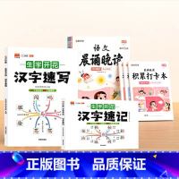 晨诵晚读(1-6年级)+打卡本+汉字速记+速写 [正版]汉字速记生字开花全套汉字速写小学生语文一年级三年级上册小学二四六