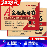 [人教语文+人教数学] 二年级上 [正版]2023秋 全程练考卷人教版小学数学试卷二年级上册下册人教版语文单元测试卷期中