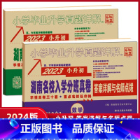 语文(附英语)+数学2本套装 小学升初中 [正版]2024版小考升学湖南名校招生分班真卷精选语文英语数学全套2021年长