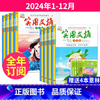 6[送4本全年订阅]2024年1-12月 [正版]送4本实用文摘初中版中学版2023年1-12月/全年/半年订阅21/2