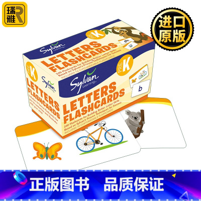 [正版]美国学前班240张单词卡片 英文原版 Pre-K Alphabet Letters Flash cards a