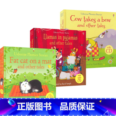 自然拼读故事3册 [正版]Usborne Phonice Stories Llamas in Pyjamas Cow T