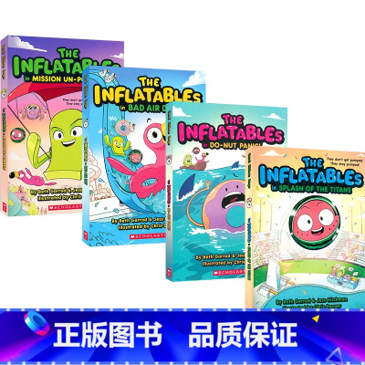 充气艇大作战 1-4 (4册) [正版]Scholastic The Inflatables 美国学乐 充气艇大作战 搞