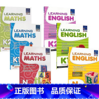 学习数学英语6册 [正版]SAP Learning English Math N-K2 新加坡幼儿园英语数学教辅 学习系