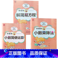 解简易方程+小数简便运算+小数乘除法[每本80页] 小学五年级 [正版]贝比贝尔数学专项小学五年级上上册解简易复杂方程式