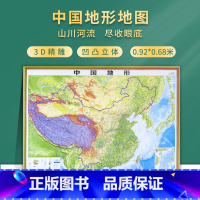 [正版]3D精雕立体2022新版 中国地形地图 3d立体地形图 三维凹凸墙贴 约92×68cm 山东省地图出版社