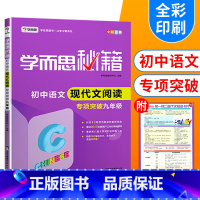 九年级 [正版]秘籍 初中语文现代文阅读专项突破九年级 初三9年级现代文阅读方法指导 初中同步现代文阅读练习题复习资料书