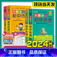 [全10册]文言文古诗文+数学英语+物化生+政史地 初中通用 [正版]2024新版图解速记初中古诗文英语词汇短语法数学物