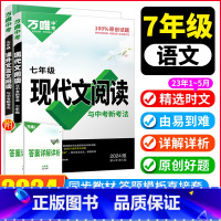 现代文阅读+文言文阅读 七年级/初中一年级 [正版]2024版万唯初中七年级文言文+现代文阅读全套2本全国通用 初一7年