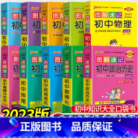 [合订本]地理生物 初中通用 [正版]2023版图解速记初中全套地理生物数学英语文政治历史物理化学作文模板七八九年级初一