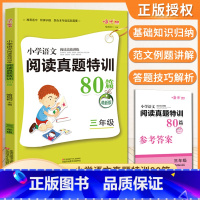 [正版]阅读理解专项训练书3三年级嗨米蓝洋阅读真题特训80篇阶梯阅读语文人教版同步阅读书上下册作业衔接天天练一课一练辅