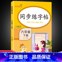 语文 六年级下 [正版]六年级下册同步字帖练字帖人教版 6年级下册语文写字课课练每日一练 小学生临摹字帖下学期生字抄写本