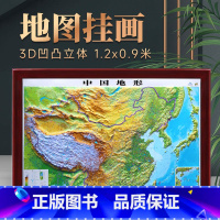 [正版]定制框图中国地图3d立体凹凸地图地形图 尺寸约1.2米X0.9米 三维浮雕 办公室背景墙装饰挂画