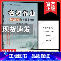 八下语文 名校作业 新题型能力提升训练 初中通用 [正版]2023新视角名校作业八年级下册语文新题型能力提升专题训练人教