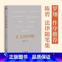 [正版] 小嘉正义的回响 罗翔作序 JST正义不在法条中而在每一封判决书里 中国政法大学陈碧教授法律随笔集 书籍