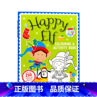 [正版]圣诞节主题 涂色贴纸书 快乐的精灵 Happy Elf Colouring Activity Book 英文原