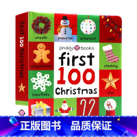 [正版]启蒙100 圣诞节单词 First 100 Christmas Words 纸板书 英文原版 幼儿启蒙 英语入