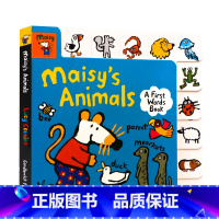 [正版]进口英文原版 小鼠波波动物科普单词书 Maisy's Animals A First Words Book 英