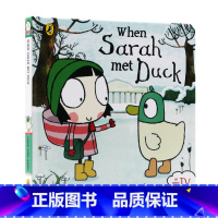 [正版]进口英文原版绘本 When Sarah Met Duck 莎拉和乖乖鸭系列 纸板书 儿童动画片周边 英文图画书