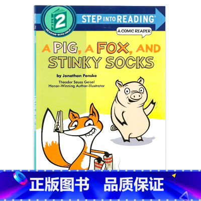 [正版]一头猪、一只狐狸和臭袜子 英文原版 A Pig, a Fox, and Stinky Socks 儿童启蒙