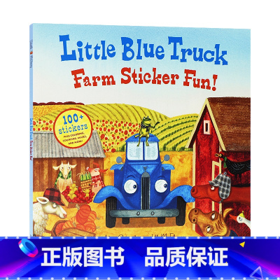 [正版]蓝色小卡车农场 英文原版绘本 Little Blue Truck Farm Sticker Fun! 儿童启蒙