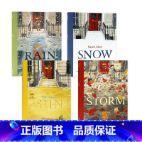 雪 太阳 风暴和雨4册套装 [正版]Seasons 四季 气候绘本4册 Snow/Rain/Sun/Storm雪太阳风暴